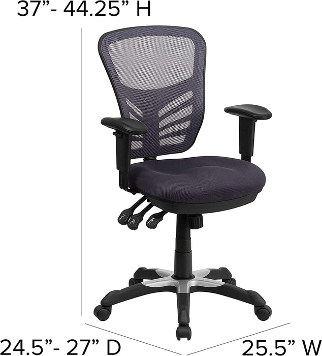 Adjustable Arm Mesh Executive Office Chair