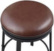 Black Faux Leather Swivel Counter Stools, Set of 2