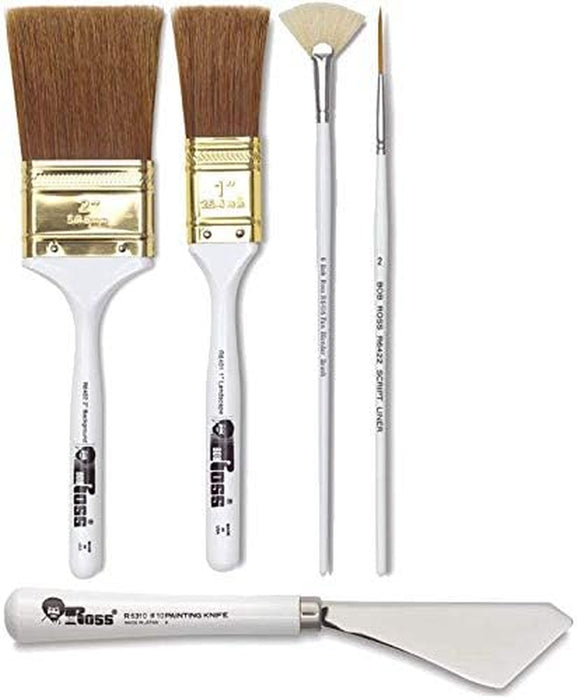 Bob Ross Gold Synthetic Brushes