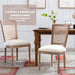 Rattan French Bistro Farmhouse Dining Chairs Set of 4