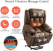 Light Brown Power Lift Recliner with Heat & Massage