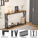 Industrial Farmhouse Sofa Table with Power Strip