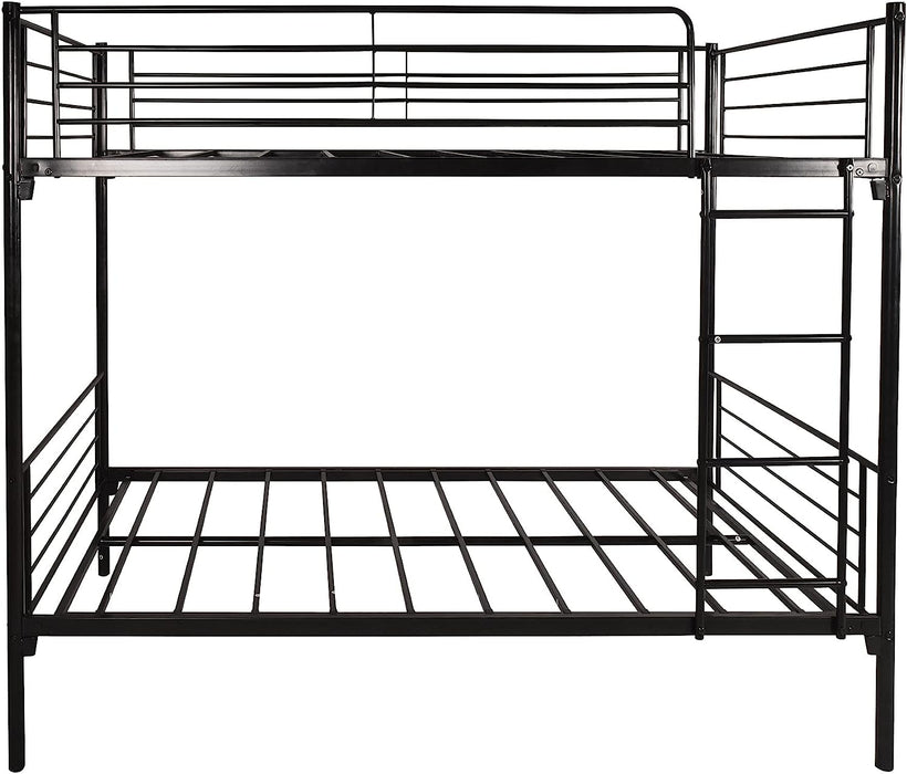 Twin Metal Frame Bunk Bed, Black