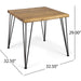 Industrial Acacia Wood Dining Table