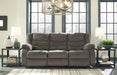Modern Reclining Sofa with Pull Tab, Gray