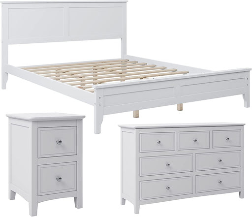 Ereddressy Bed Frame 3-Pc Bedroom Furniture Set
