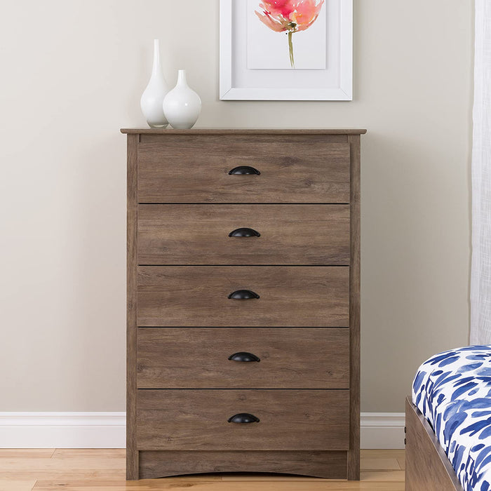 Salt Spring Drifted Gray 5-Drawer Chest