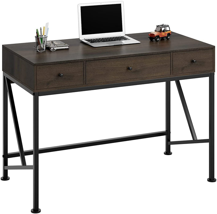 42″ Wood Writing Desk with 3 Drawers