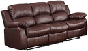 Resonance 83" Microfiber Double Reclining Sofa, Dark Brown