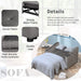 Velvet Sofa Bed with USB Ports