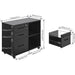 Mobile File Cabinet with Open Storage Shelf