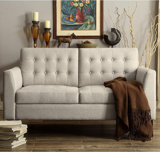 Beige Loveseat Sofa for Small Living Room