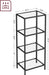 Slim 4-Tier Bookcase with Tempered Glass Shelves