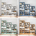 Bright Blue Wooden Bookcase with 8 Cubes