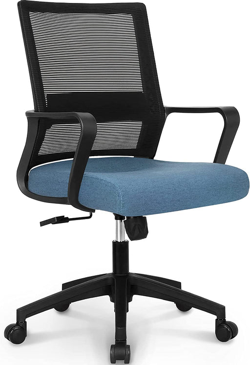 Ergonomic Blue Swivel Chair for Office and Home