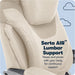 Ergonomic Cream Leather Executive Chair for Health and Wellness