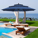 Patio Umbrella 10FT Outdoor Table Umbrella for Garden, Lawn, Backyard and Pool-Navy Blue