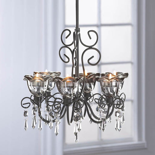 Home Decorative Indoor Smoked Glass Six-Candle Chandelier