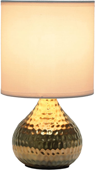 Mini Hammered Texture Gold Drip Table Lamp