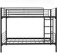Twin Metal Bunk Bed with Trundle, White