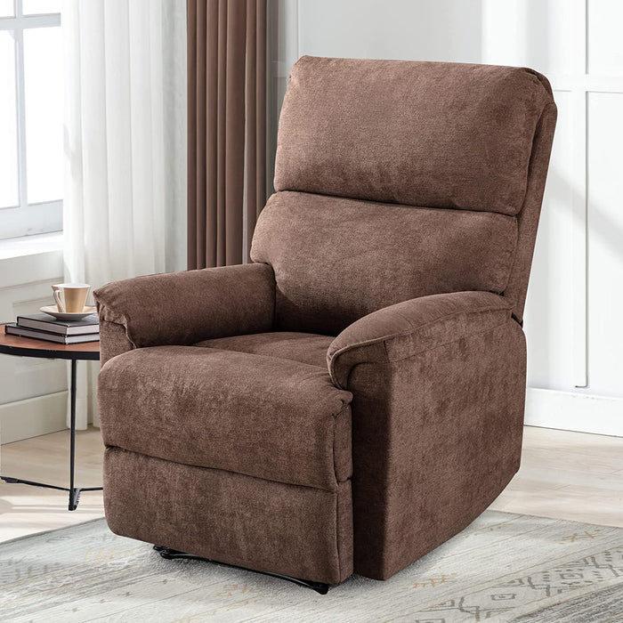 Power Recliner Chair, Electric, Breathable Fabric, Brown