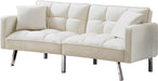 Adjustable Loveseat Sofa Bed with Metal Legs