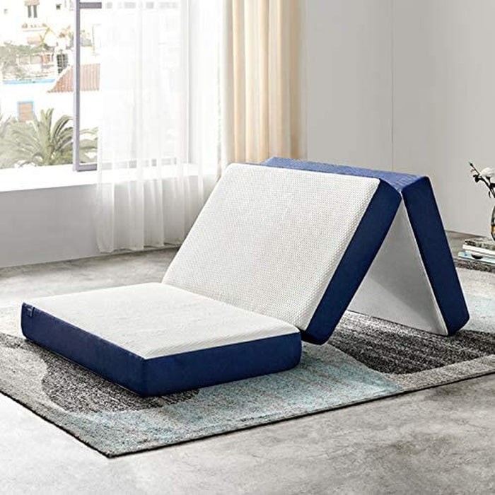 Tri-Fold Memory Foam Twin Mattress Topper