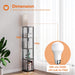 5-Tier LED Shelf Floor Lamp with White Shade