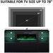 Modern TV Stand with Electric Fireplace and LED Lights