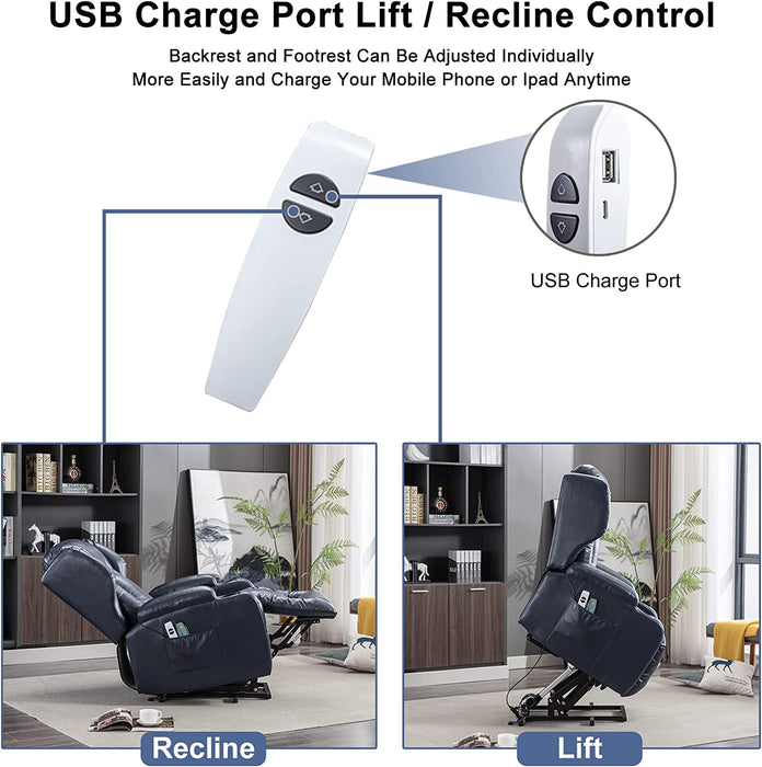 Power Recliner Chair with Heat and Massage