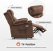 Lay Flat Power Lift Recliner Chair with Massage and Heat (Brown, Small)