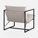 Oatmeal Armchair with Metal Frame and Cushioning