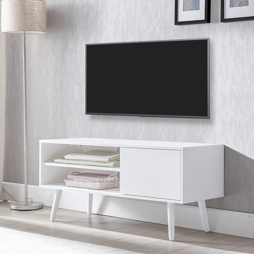 Modern White TV Stand for 50″ Flat Screens