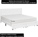 Queen Bed Frame with 2 Storage Drawers, Button Tufted Headboard, Wood Slats