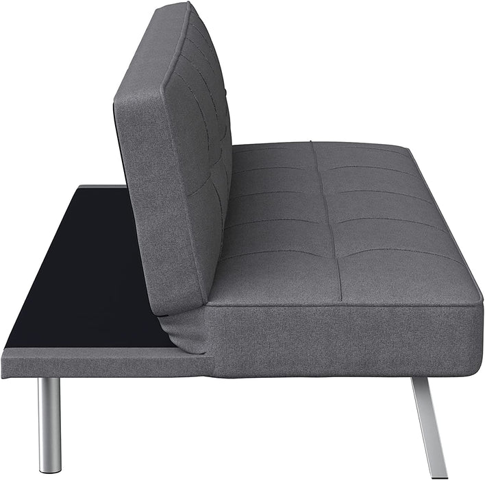 Charcoal Serta Convertible Sofa Bed, 66.1″ W
