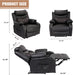 Black Wall Hugger Manual Reclining Chair