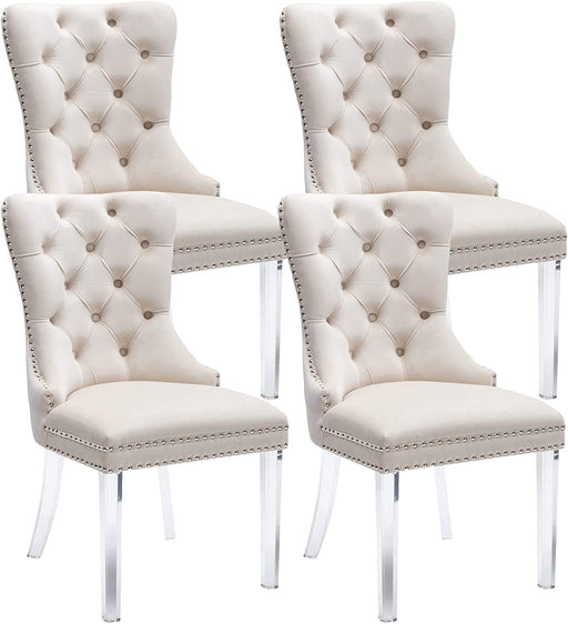 Velvet Dining Chairs Set of 4