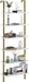 Marble White 6-Tier Ladder Shelf Bookcase