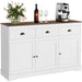 Farmhouse Buffet Cabinet, Wine Storage, Adjustable Shelves