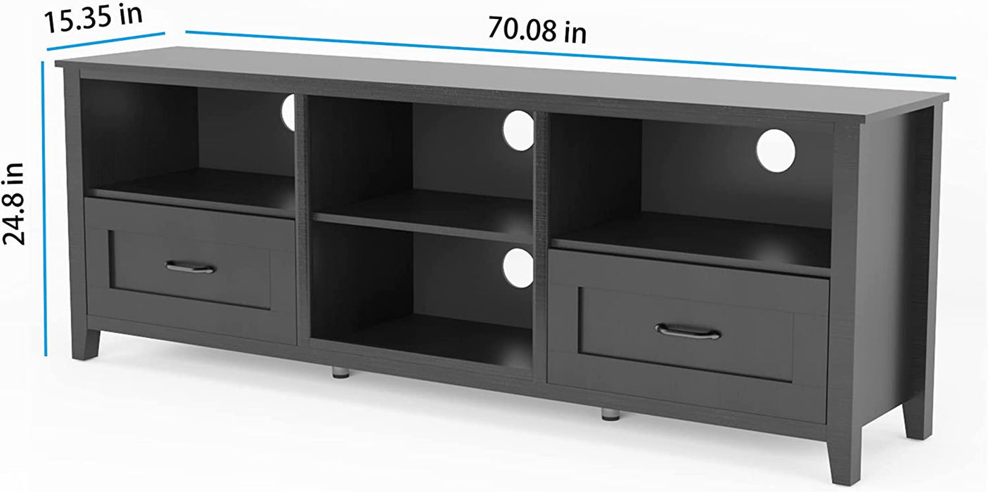 Wooden TV Stand with Storage for Large Tvs