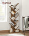 Rustic Brown Tree Bookshelf for Home Office