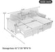 Dark Grey L-Shaped Sleeper Sofa Bed