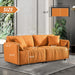 Modern Sofa Loveseat, Deep Seat, Mid-Century (Orange)