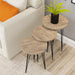 Grey Pine Wood Nesting End Tables Set of 3