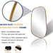 Irregular Mirror Asymmetrical Mirror for Wall 24X36” Brushed Gold Bathroom Mirror, Modern Wall Mirror for Living Room Bathroom Vanity Framed Mirror Wavy Mirror 1” Deep Set Design