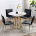 Modern PU Leather Dining Chairs Set of 4 in Black