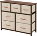 Beige 7-Drawer Closet Shelves Storage Organizer