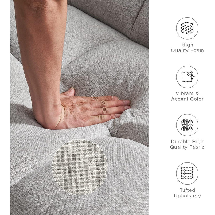 Gray Fabric Twin Futon Sofa Bed with Arms