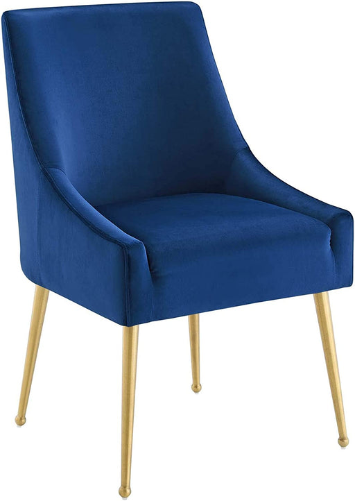 Discern Velvet Dining Chair, Navy