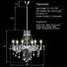 Elegant Crystal Chandelier Modern 6 Ceiling Light Lamp Pendant Fixture Lighting